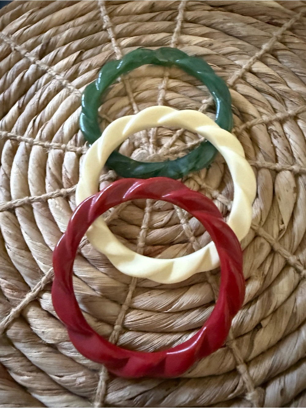 Vtg Avon 1982 China Fantasy Bangle Bracelet lot of 3
